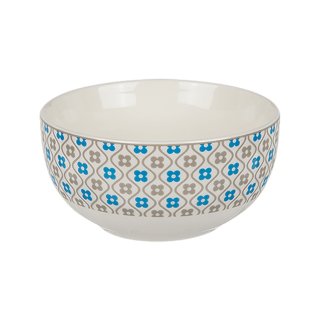 Müslischale Retro Dekor Frühstücks-Schale Schälchen Schüssel bowl Muster blau grau Variante 1