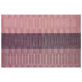 Platzset abwaschbar Tischset Platzdeckchen ca. 30x45 cm Web-Optik modern gestreift Altrosa Violett