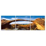 Bild 3er Set Felsenbogen Felsen Tor Brücke Utah USA Holzfaserplatte Fotodruck Wandbild