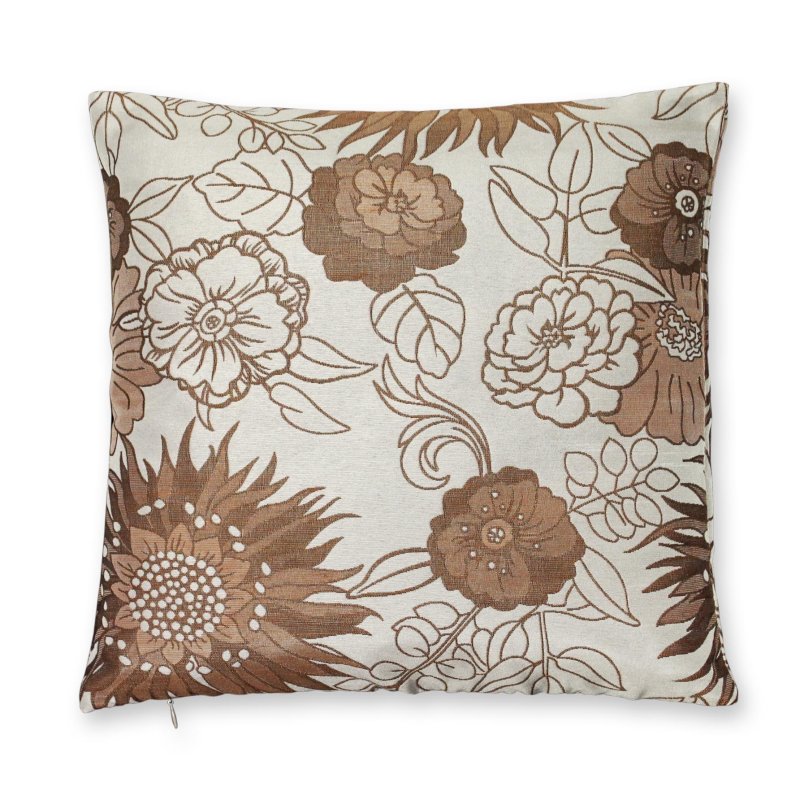 Kissen Bezug mit Blumenmuster in Brauntönen Kissenbezüge Dekokissen 4, 4,95 €