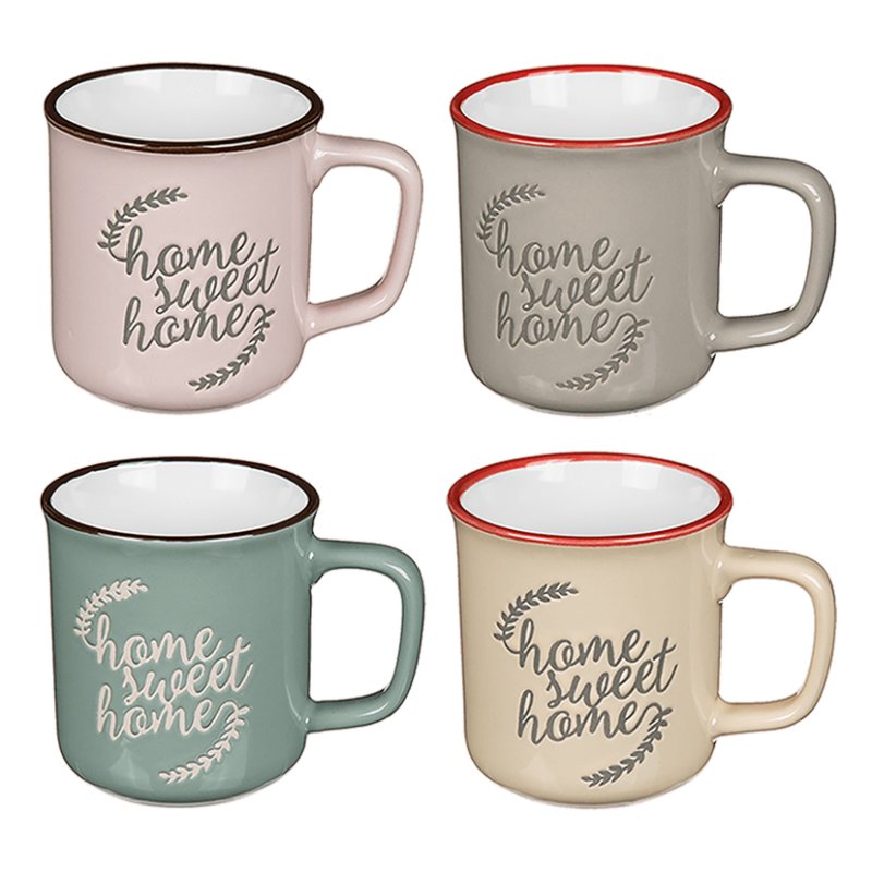 Home Sweet Home Retro-Tasse Steingut Keramik Becher Kaffeetasse Old S, 4,49 €