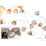 Rosen Lichterkette Blumen-Girlande 10 LEDs batteriebetrieben Licht warmweiß ca. 140 cm Rosenblüte Rosé