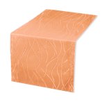 Tischband Damast Streifen Tischläufer 40x140 cm Tischwäsche Mitteldecke rechteckig terracotta hell