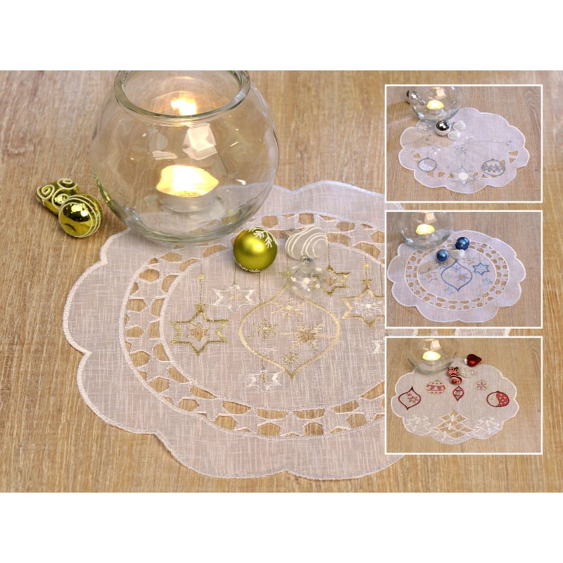 Weihnachts-Deckechen bestickt Mitteldecke Platzset Stickerei ca. 30 c, 3,95 €