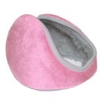 Ohrenschützer Ohrwärmer One Size Ohrenband in Rosa mit kuschligem, weißen Kunstfell