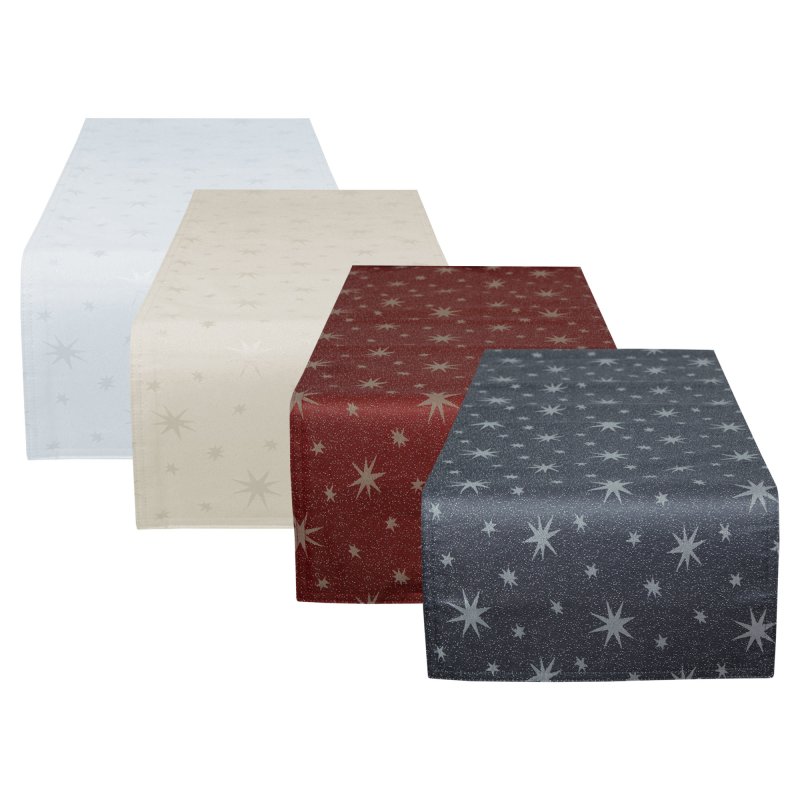 Tischläufer Weihnachten Lurex Sterne Tischband Herbst Advent Weihnach, 4,95 €