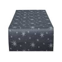 Tischläufer Weihnachten Lurex Sterne Tischband Herbst Advent Weihnachts Tischdeko