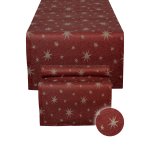 Tischläufer Weihnachten Lurex Sterne Tischband Herbst Advent Weihnachts Tischdeko