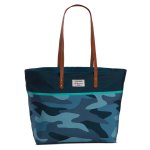 Camouflage Tasche blau Umhängetasche Shopper Einkaufstasche Badetasche cooles Tarnmuster