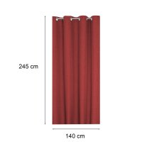 Vorhang 140x245 cm Ösen blickdicht Struktur Leinenoptik uni Gardine
