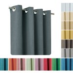 Vorhang 140x245 cm Ösen blickdicht Struktur Leinenoptik uni Gardine