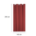 Vorhang 140x245 cm Ösen blickdicht Struktur Leinenoptik uni Gardine