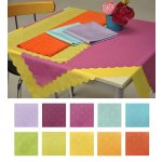 Mitteldecke 90x90 bzw. Tischläufer 40x160 cm Jaquard Muster frische Farben