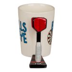 Origineller Keramik-Becher Darts Bulls Eye Kaffeetasse Tasse mit Dartpfeil-Griff