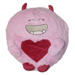 Monster Kuschelkissen Plüsch Kinder Kissen in Rosa Dekokissen incl Füllung ca. 45 cm Autokissen