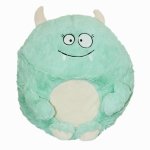 Monster Kuschelkissen Plüsch Kinder Kissen in Mint Dekokissen incl Füllung ca. 45 cm Autokissen