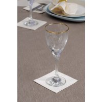 Untersetzer 6er-Set Illuvia ca. 10x10 cm quadratisch Glasuntersetzer edel glänzend gemustert Champagner