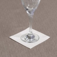Untersetzer 6er-Set Illuvia ca. 10x10 cm quadratisch Glasuntersetzer edel glänzend gemustert Champagner