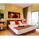 Bild 2er-Set Feuer Blumen Flammen 2er Set Fotodruck Holzfaserplatte Wandbild einfache Montage 2 mal 40x40 cm