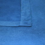 2er Set Thermovorhang mit Kräuselband Vorhang blickdicht 360g/m²  Gardine 140x245 blau