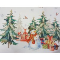 Kissenbezug Weihnachten 40x40 Schneemann samtweich Kissen Kissenhülle Deko Advent