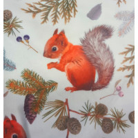 Tischdecke 85x85 Eichhörnchen Weihnachten Fotodruck Weihnachtsdecken Mitteldecke