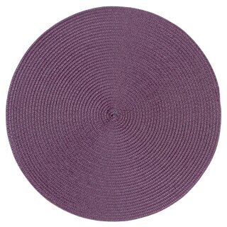 Platzset Polypro Aubergine rund ca. 35 cm Ø abwaschbar Tischset Platzdeckchen