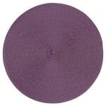 Platzset Polypro Aubergine rund ca. 35 cm Ø abwaschbar Tischset Platzdeckchen