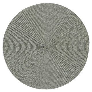 Platzset Polypro Grau rund ca. 35 cm Ø abwaschbar Tischset Platzdeckchen