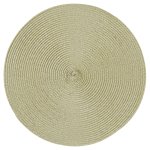 Platzset Polypro Natur rund ca. 35 cm Ø abwaschbar Tischset Platzdeckchen