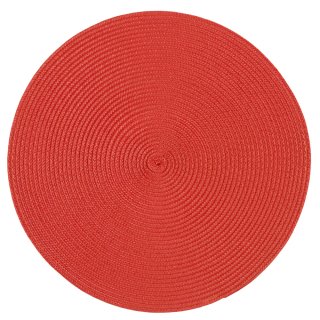 Platzset Polypro Rot rund ca. 35 cm Ø abwaschbar Tischset Platzdeckchen