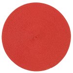Platzset Polypro Rot rund ca. 35 cm Ø abwaschbar Tischset Platzdeckchen
