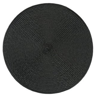 Platzset Polypro Schwarz rund ca. 35 cm Ø abwaschbar Tischset Platzdeckchen