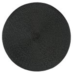 Platzset Polypro Schwarz rund ca. 35 cm Ø abwaschbar Tischset Platzdeckchen