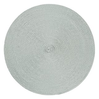 Platzset Polypro Silbergrau rund ca. 35 cm Ø abwaschbar Tischset Platzdeckchen