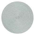 Platzset Polypro Silbergrau rund ca. 35 cm Ø abwaschbar Tischset Platzdeckchen