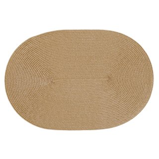 Platzset Polypro Caramel oval ca. 45x30 cm Platzdeckchen Tischset geflochtene Optik
