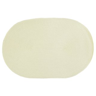 Platzset Polypro Ecru oval ca. 45 x30 cm Platzdeckchen Tischset geflochtene Optik