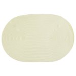 Platzset Polypro Ecru oval ca. 45 x30 cm Platzdeckchen Tischset geflochtene Optik