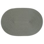 Platzset Polypro Grau oval ca. 45 x30 cm Platzdeckchen Tischset geflochtene Optik
