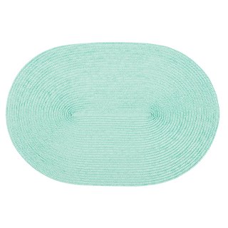 Platzset Polypro Mintgrün oval ca. 45x30 cm Platzdeckchen Tischset geflochtene Optik