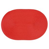 Platzset Polypro Rot oval ca. 45x30 cm Platzdeckchen...