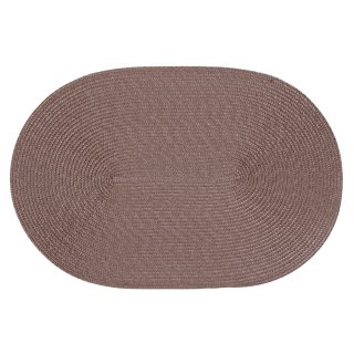 Platzset Polypro Schoko oval ca. 45x30 cm Platzdeckchen Tischset geflochtene Optik