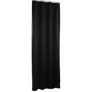 Verdunklungsvorhang Uni schwarz 135 x 245 Kräuselband