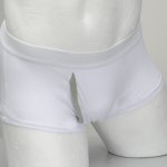 Herren Retro Shorts Hombre Unterhose Slip Slips M entspricht 5 wei&szlig;