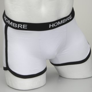 Herren Retro Sprinter Shorts Hombre Unterhose Baumwoll Slip L entspricht 6 wei&szlig;