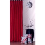 Vorhang rot 140x245 cm Kr&auml;uselband blickdicht / lichtdurchl&auml;ssig Gardine Dekoschal