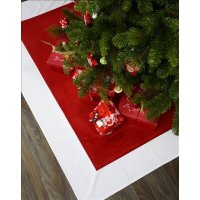 Weihnachtliche Deko Christbaumdecke Samt rund oder eckig Weihnachtsdecke