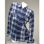 Freizeit Fleecehemd karo Holzf&auml;llerhemd Alaska Fleece Hemd mit Kn&ouml;pfen M blau dunkelblau