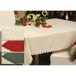 Tischdecke Winterzeit Weihnachten Mitteldecke ca. 85x85 cm creme Schneeflocke
